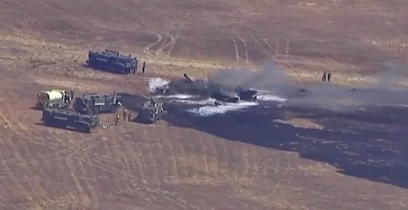 F-35 fighter jet crashes in San Diego and sparks fire on Miramar air base