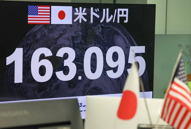 Intervention is the word after yen moves beyond ¥163 and sits there