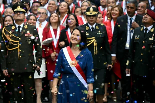 Keiko Fujimori becomes Peru's ninth president in a decade