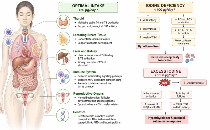 Too little or too much iodine may push immunity off balance