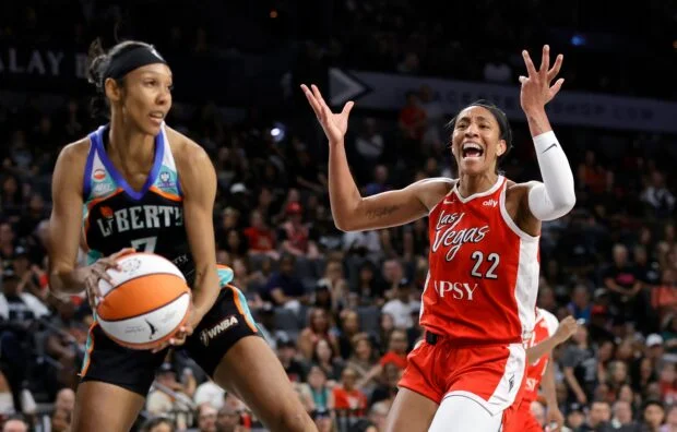 WNBA scores: A'ja Wilson, Jackie Young help Aces beat Liberty