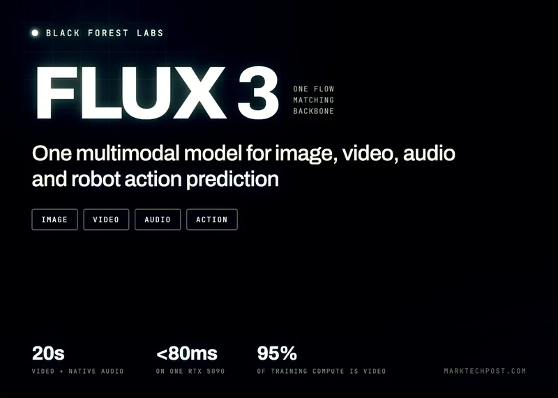 Black Forest Labs Releases FLUX 3: A Multimodal Flow Model for Image, Video, Audio and Robot Action Prediction