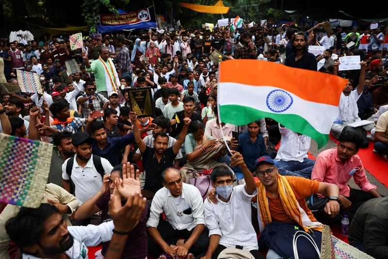 India protest movement holds capital sit-in as police crack down on demonstrators