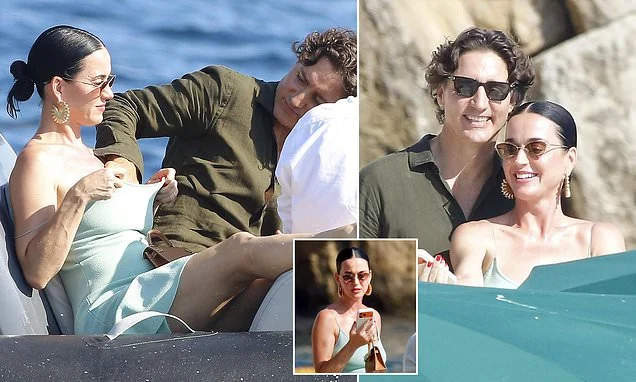Katy Perry and Justin Trudeau get very hands-on as he applies sunscreen to her BUST in racy holiday snaps