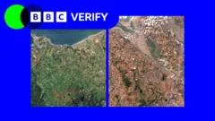 Satellite images show impact of heatwaves and drought on UK landscape