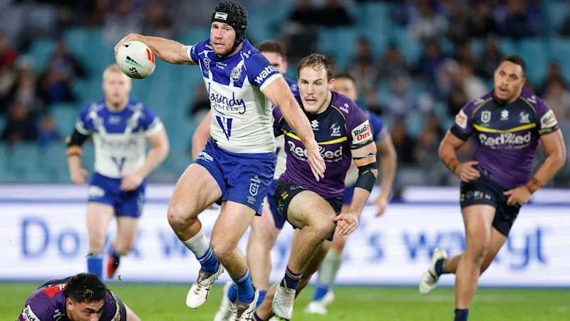 NRL LIVE updates: Injury-hit Storm strike first against Bulldogs in Melbourne
