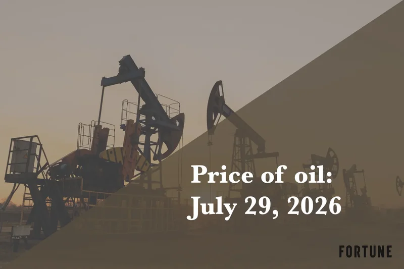 Current price of oil as of July 29, 2026