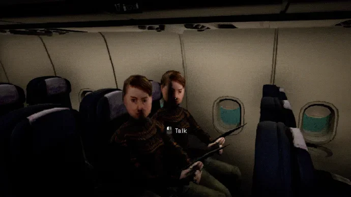 Serve refreshments and spot demons in Night Plane, a PSX-style horror job sim about being a flight attendant in 1999