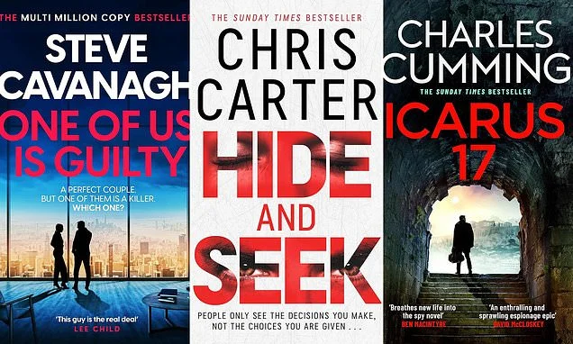 'Superbly tortuous' thrillers out this month: Icarus 17 by Charles Cumming, Hide and Seek by Chris Carter, One of Us is Guilty by Steve Cavanagh