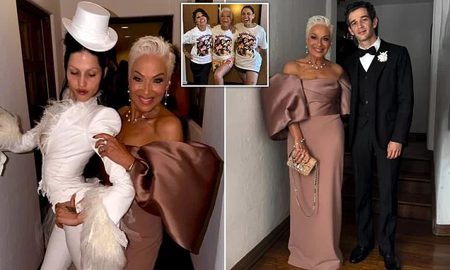 Denise Welch shares intimate pictures from son Matty Healy's wedding celebrations to model Gabbriette as they party with Charli XCX in LA