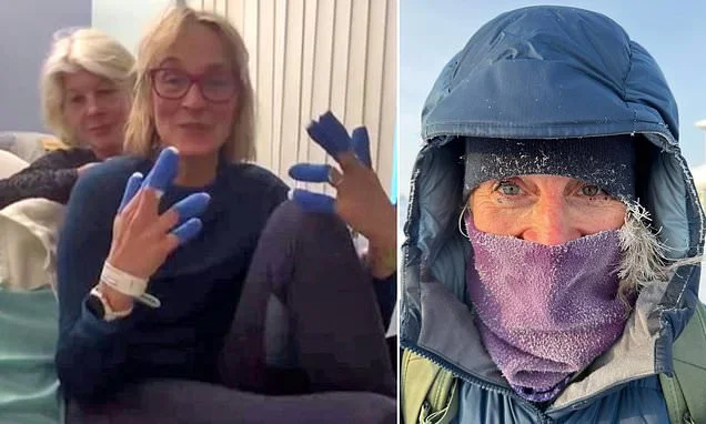 Louise Minchin reveals she is still recovering from the frostbite she got four months ago during Arctic bike ride challenge and shares fears for her toes