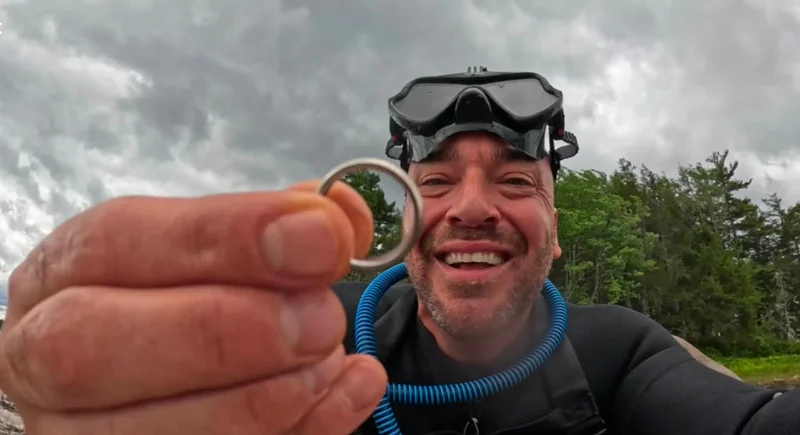 Lost wedding ring found in Nova Scotia lake by metal detector operator