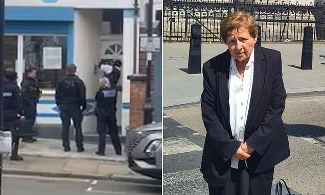 Moment police and RSPCA batter down 79-year-old's front door to seize her disabled cat that later died in foster care after the raid