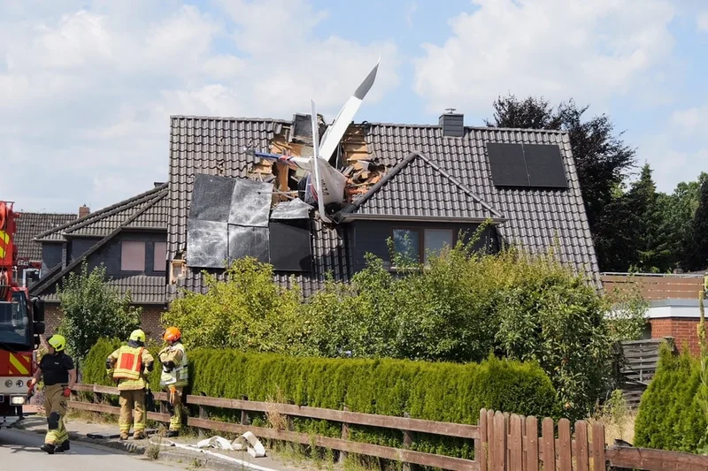 Small plane crashes into a home in northern Germany, leaving 1 dead and 1 missing