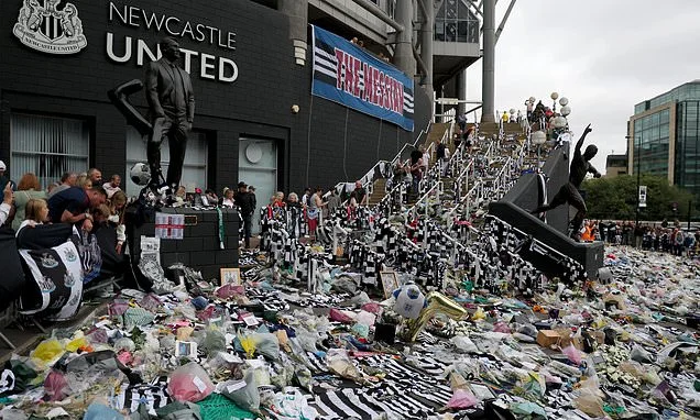 Kevin Keegan is remembered as Newcastle fans lay extraordinary sea of flowers outside St James' Park