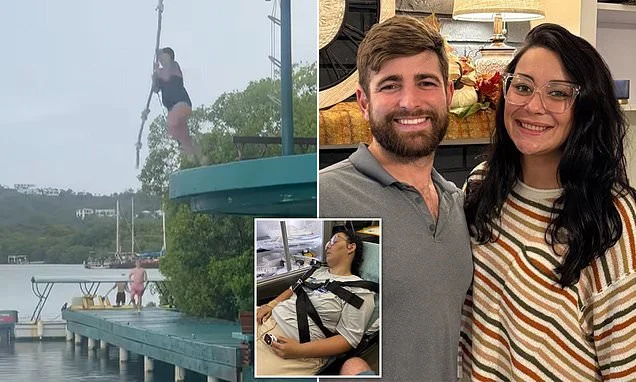 Woman, 28, airlifted off her first cruise after suffering horrific injuries between her legs caused by zip-line accident