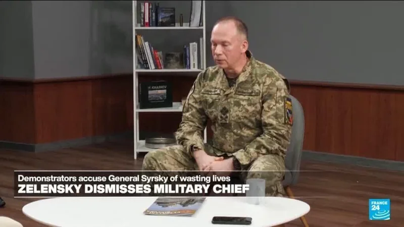 Zelensky dimisses military chief, accused of wasting lives by demonstrators