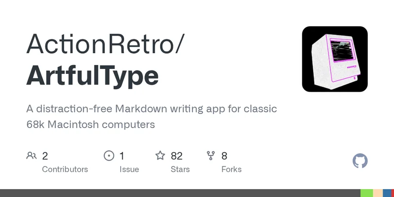 ArtfulType: Markdown Writing App for the 68K Macintosh