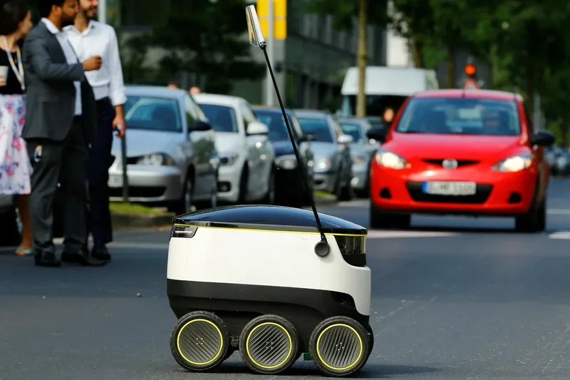 Parking attendant, 73, sues robot company claiming delivery drone knocked her down and caused significant injuries