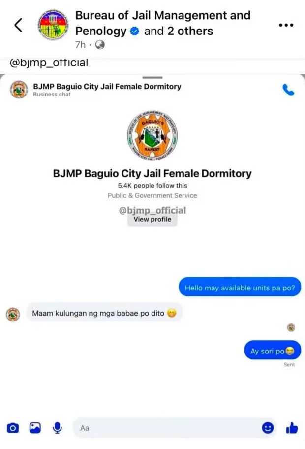 Travel Mix-Up: Tourist inquires about staying at Baguio jail