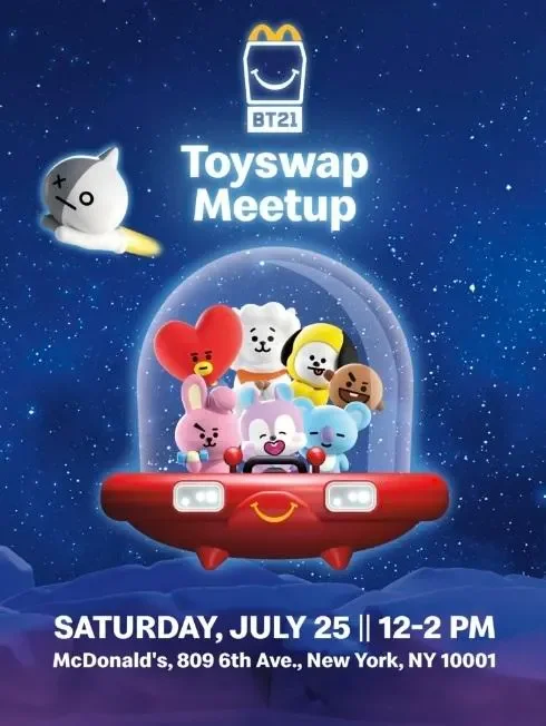 Swap Your McDonald X BT21 Happy Meal Toy At Official NY Swap Event