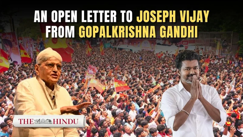 Watch: “Become a beacon for a hate-free, fear-free, and just India,” says Gopalkrishna Gandhi to Vijay