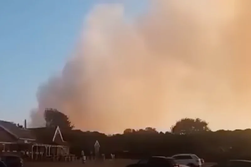 Major incident declared as firefighters battle large Suffolk heathland blaze