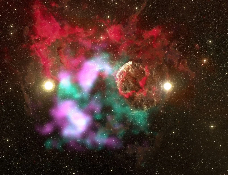 In a cosmic first, astronomers detect 2 sibling supernovas that came from a pair of bound stars