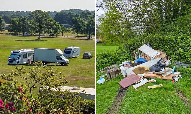 Travellers take over park for the SEVENTH time this year as group of 69 caravans and feral children running riot forces cancellation of cricket matches