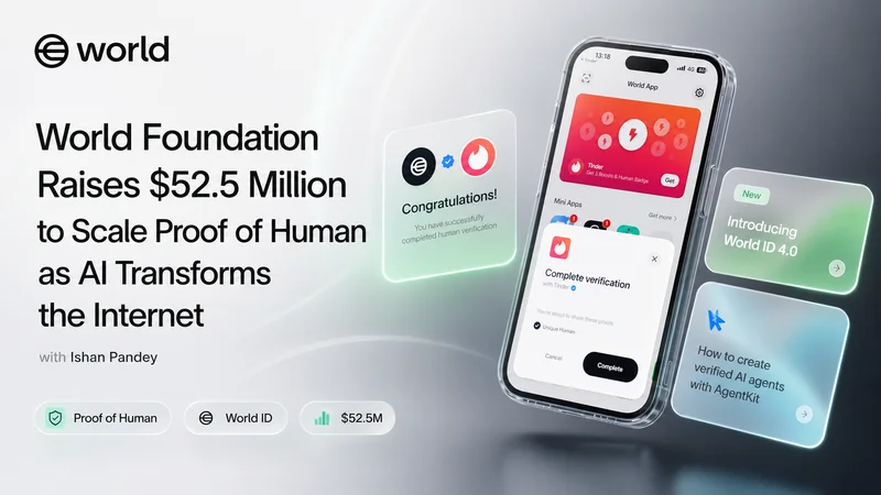 World Foundation Raises $52.5 Million to Scale Proof of Human as AI Transforms the Internet