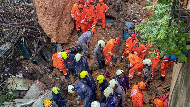 Mumbai landslip: Rescue operations on for 2nd day as two persons feared trapped
