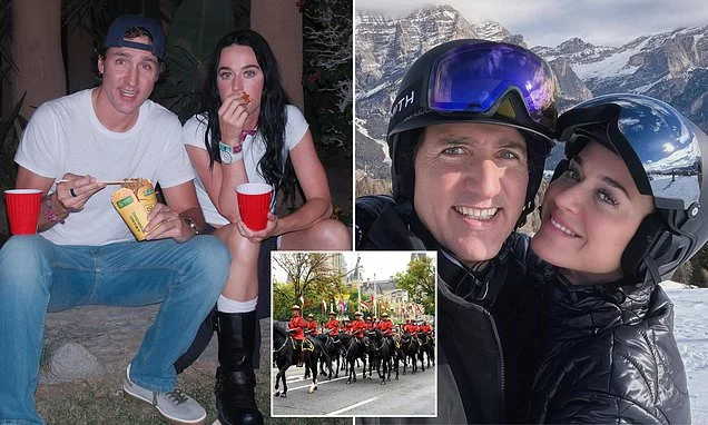 Outrage over claim Canadian taxpayers are funding BODYGUARDS for Justin Trudeau's many lavish jaunts with girlfriend Katy Perry