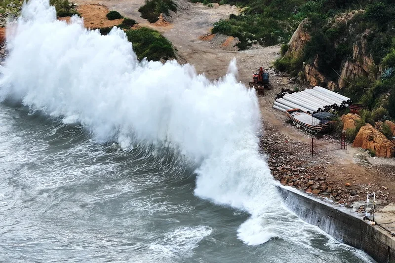 Typhoon Dolphin brings torrential rain as it makes landfall on China’s eastern coast