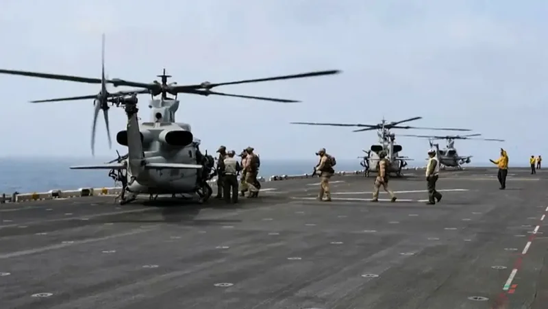 US helicopter fired on ship that tried to break Iran ports blockade