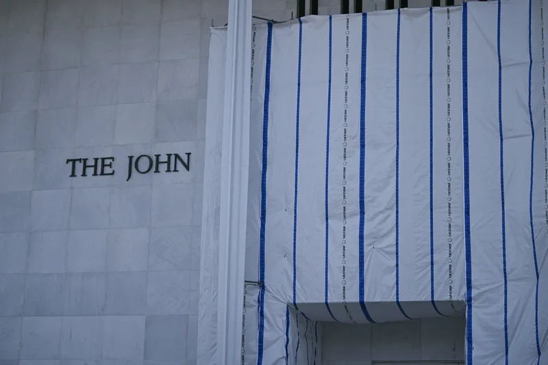 Trump’s Kennedy Center finally reveals why a massive tarp and scaffolding are still covering up the entrance