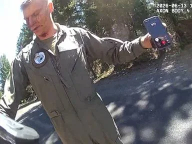 'Hey, buddy, I just crashed': Footage shows pilot walking away from fighter jet crash