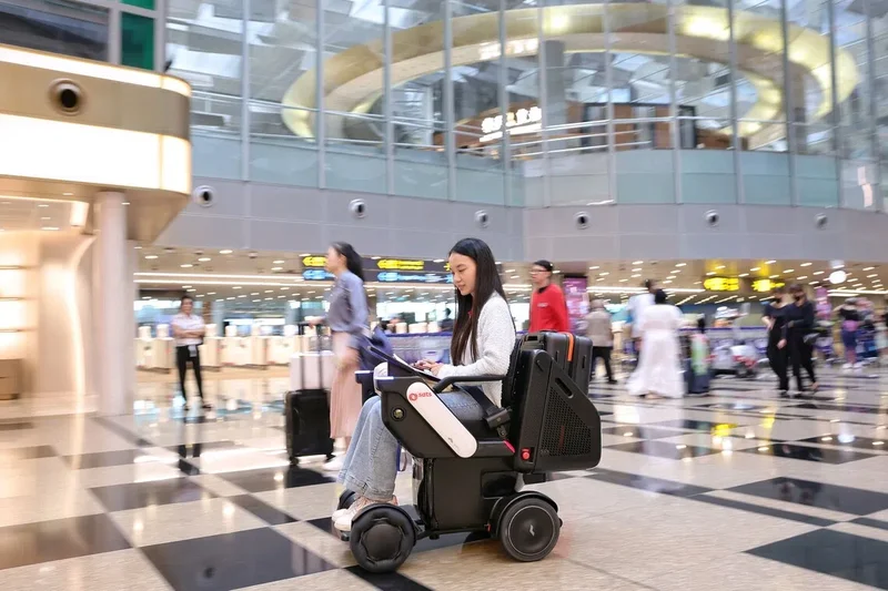 Autonomous wheelchairs available at Changi Airport for transfer passengers with walking difficulties