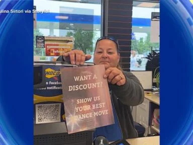WATCH:  Dancing for gas discount