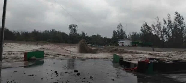 Zambales village cut off after river currents wash away bridge