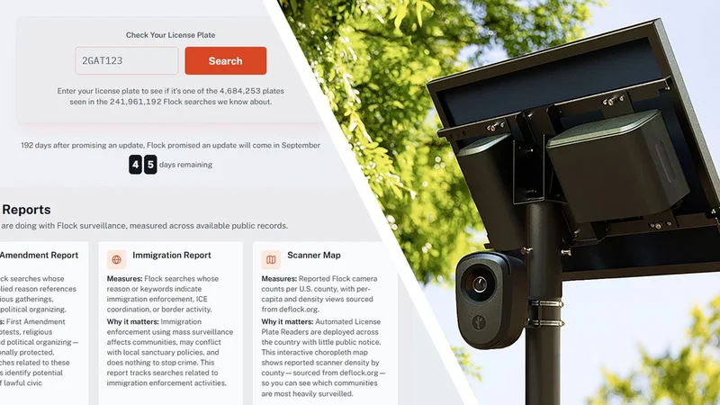 Have you been Flocked? This free website reveals when your license plate has been searched for on the cop camera database