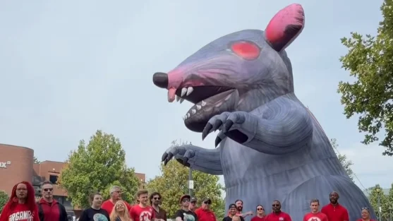 The Elder Scrolls 6 Demo to Xbox Leadership Included a Giant Inflatable Rat, Placed Outside Bethesda Offices in Protest at Microsoft's Mass Layoffs