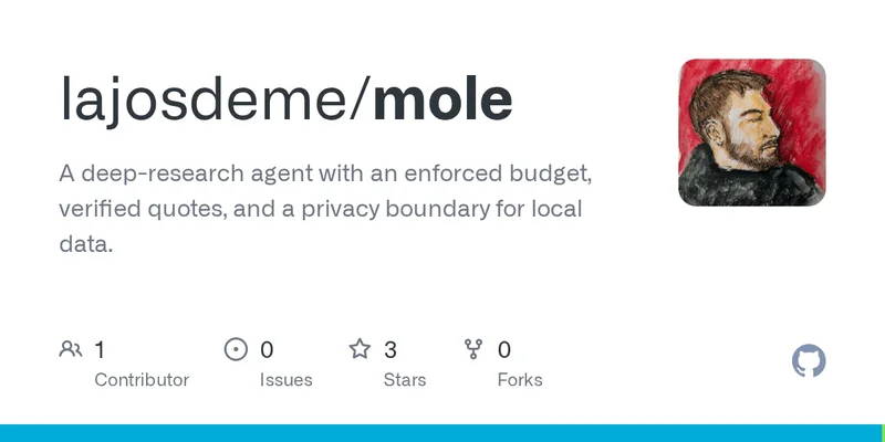 Show HN: Mole – Deep research agent for your terminal