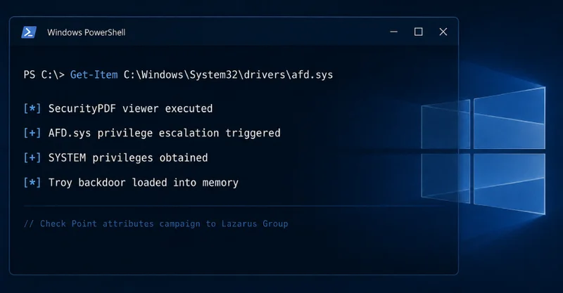Lazarus Exploits Windows Zero-Day to Gain SYSTEM Access and Deploy Backdoor