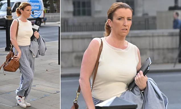 Dressed to run the country? PM's de facto deputy 'Red Lou' Haigh turns up for work (in scuffed-up trainers) as she's left as most senior minister in UK while Burnham takes a family holiday