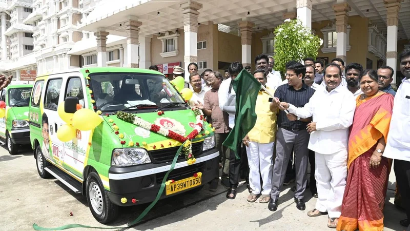 Modernised ‘102 Thalli Bidda Express’ vehicles flagged off in Tirupati