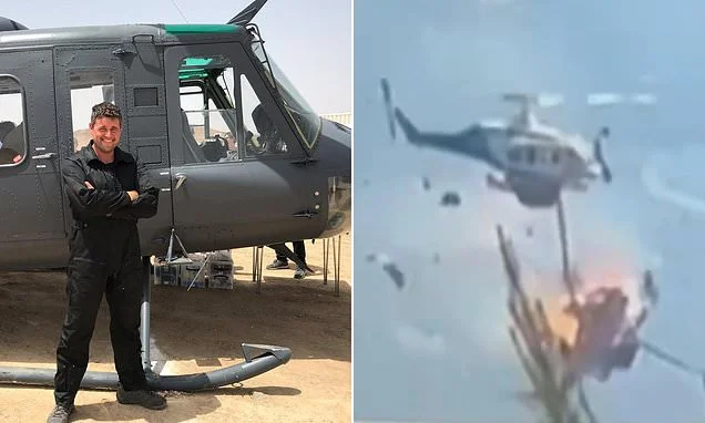 British pilot, 48, 'miraculously' escaped fireball crash that killed two after helicopters battling Greece's wildfires collided mid-air
