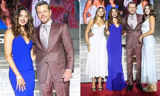 Matt Damon and his stunning wife Luciana look more in love than ever as they pose with daughters at The Odyssey premiere in South Korea