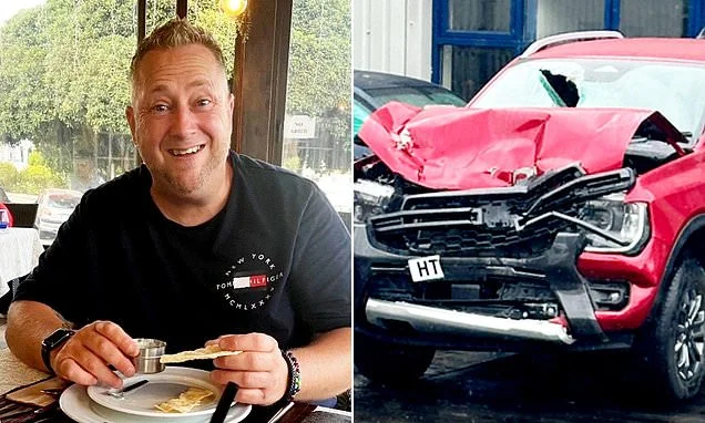Father-of-three, 51, is left brain-damaged after steel plate falls off lorry... and driver gets £100 fine