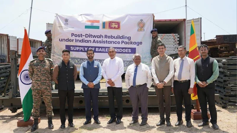India hands over another consignment of Bailey bridges to Sri Lanka