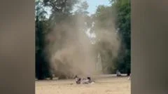 'Dust devil' spins through London park